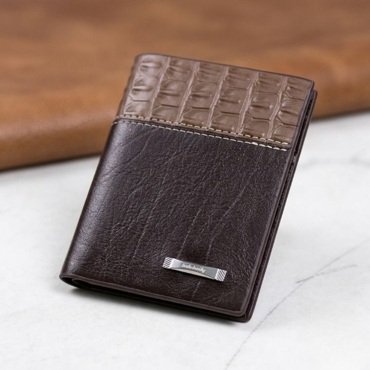 Men Book Shape Leather Wallet Price in Pakistan: Classic Bi-Fold & Card Space