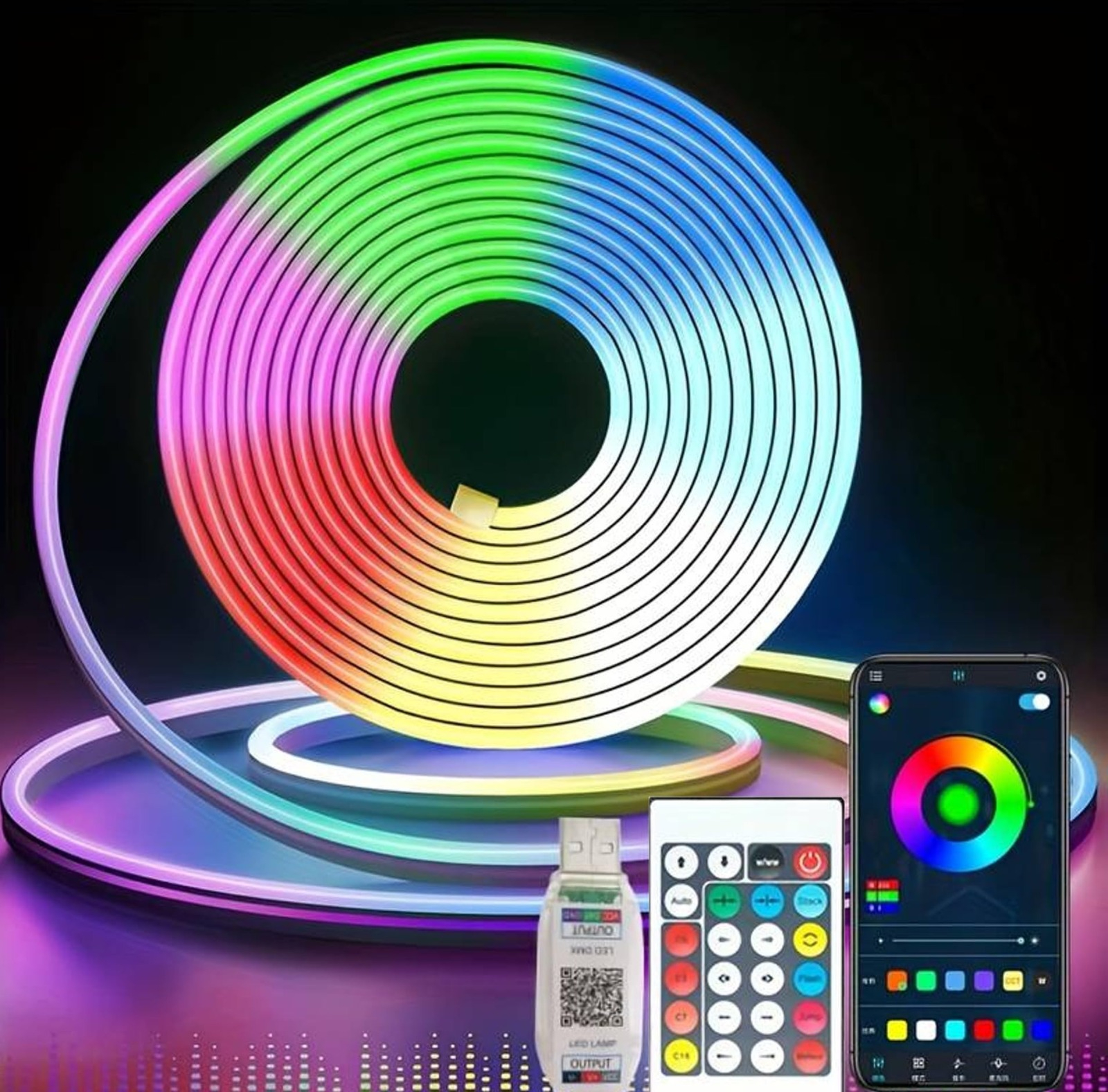 RGB Neon LED Strip Lights in Pakistan: Room Ambiance, Gaming Setup & App Control
